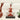 Vedas F-Akemi Sitar Handpainted Red & White Metal/MDF Showpiece (Single)