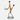 Vedas F-Hiral T-Light Orange & Black Metal Showpiece (Set of 3)