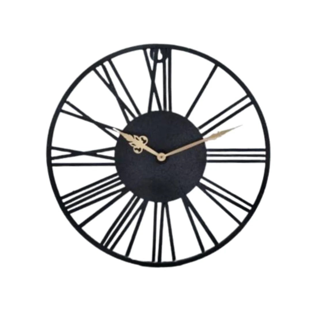 Buy Writings On The Wall Black Roman Designer Wall Clock Online at 26% Off