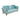 Decor Desk Freddie Velvet Fabric 3 Seater Sofa in Aqua Colour