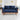 Decordesk Addison Velvet Fabric 2 Seater Sofa in Blue Colour