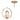 Sizzling Lights  Double Ring Golden Round Shaped Metal Hanging Light (Pack of 1)