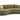 In Home Cloud Curve SF-60 Green Sofa – left three-quarter view