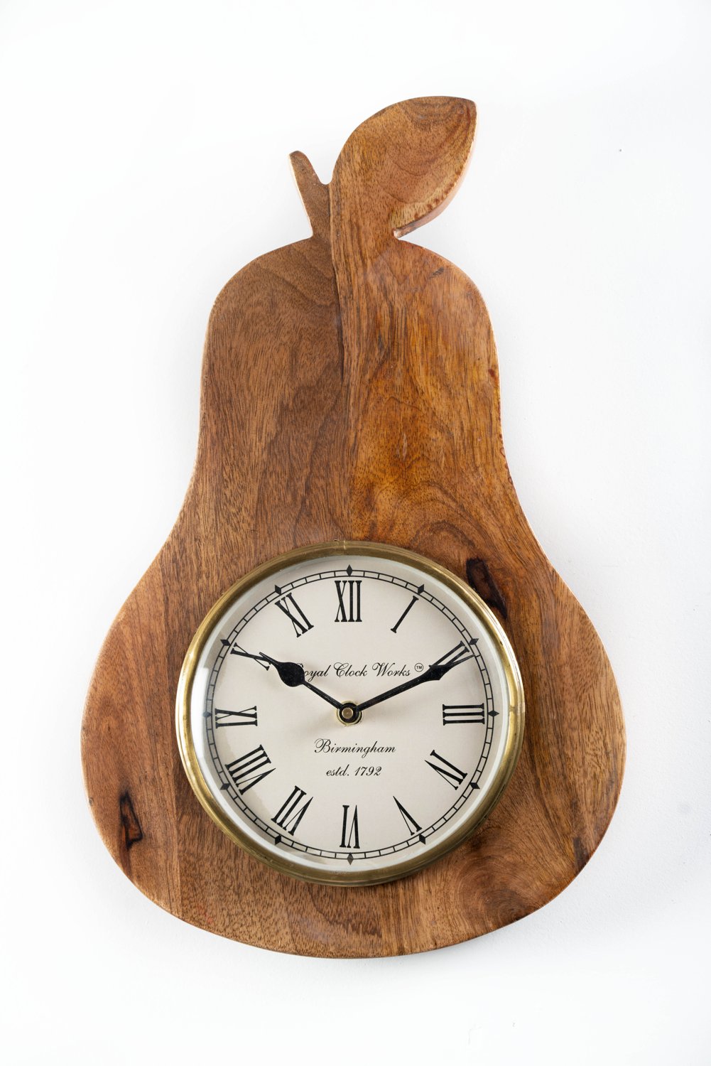 Shy Modern Style Red & Black Wooden Polished Wall Clock – Interior Company